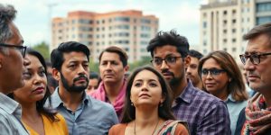 Discuții între oameni despre reformele politice.