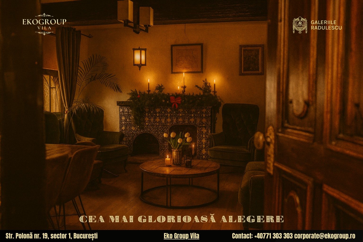 Destinații de Crăciun în București: O călătorie în eleganța Crăciunului anilor ’30 la Eko Group Vila